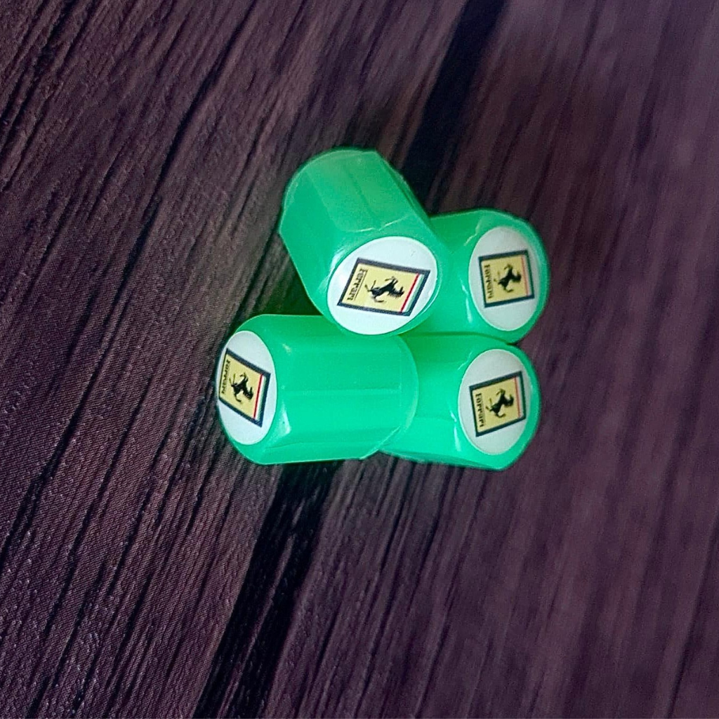 Set 4 Pokrovov Za Kolesa s Fosforescentnim Logotipom