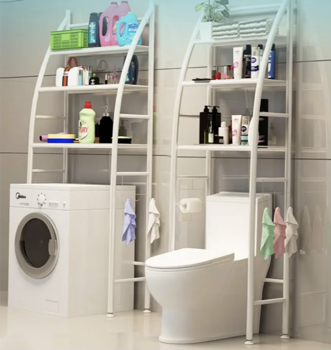 Raft Depozitare peste Toaleta sau Masina de Spalat, Design Nou ,3 polite