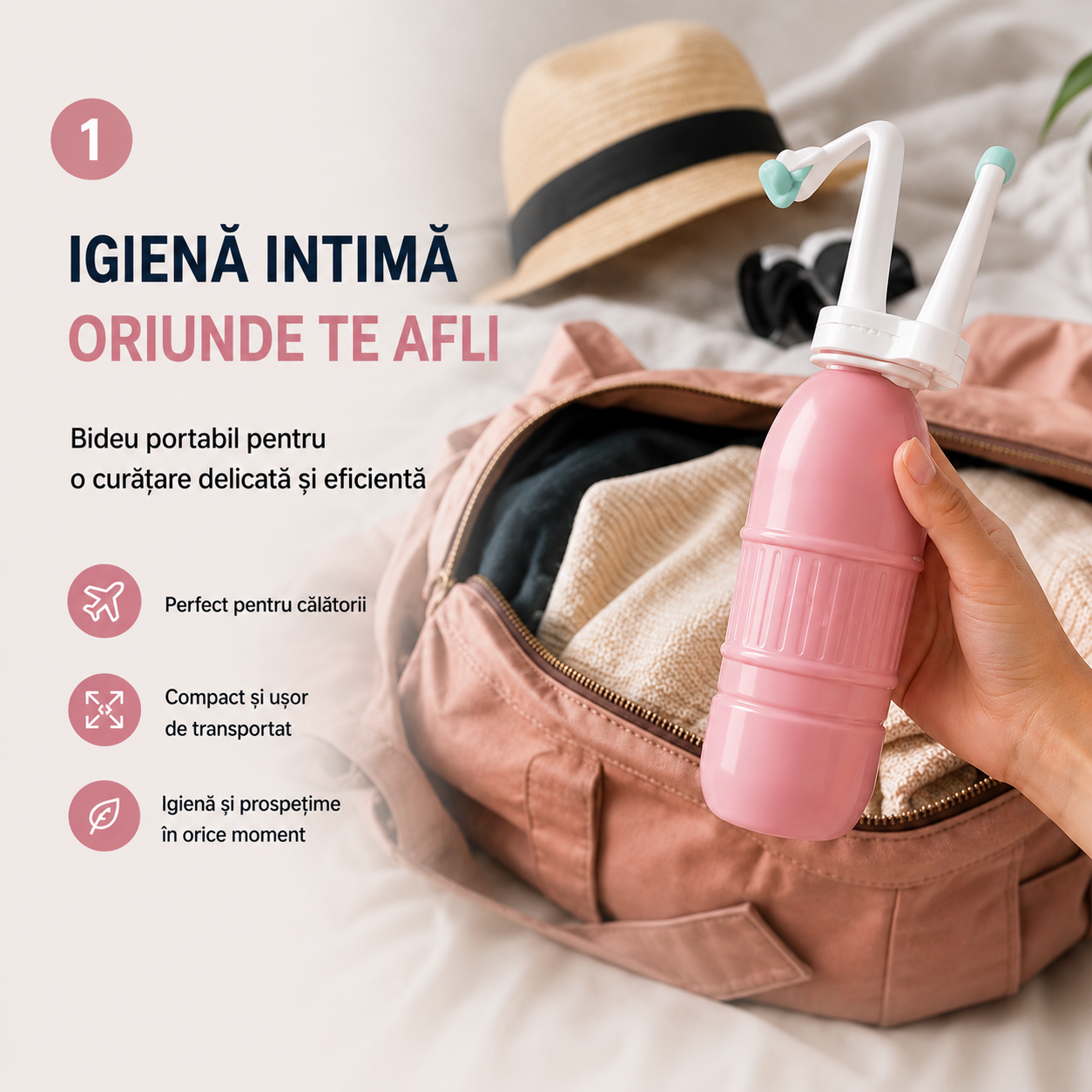Bideu Portabil pentru Igienă și Prospețime