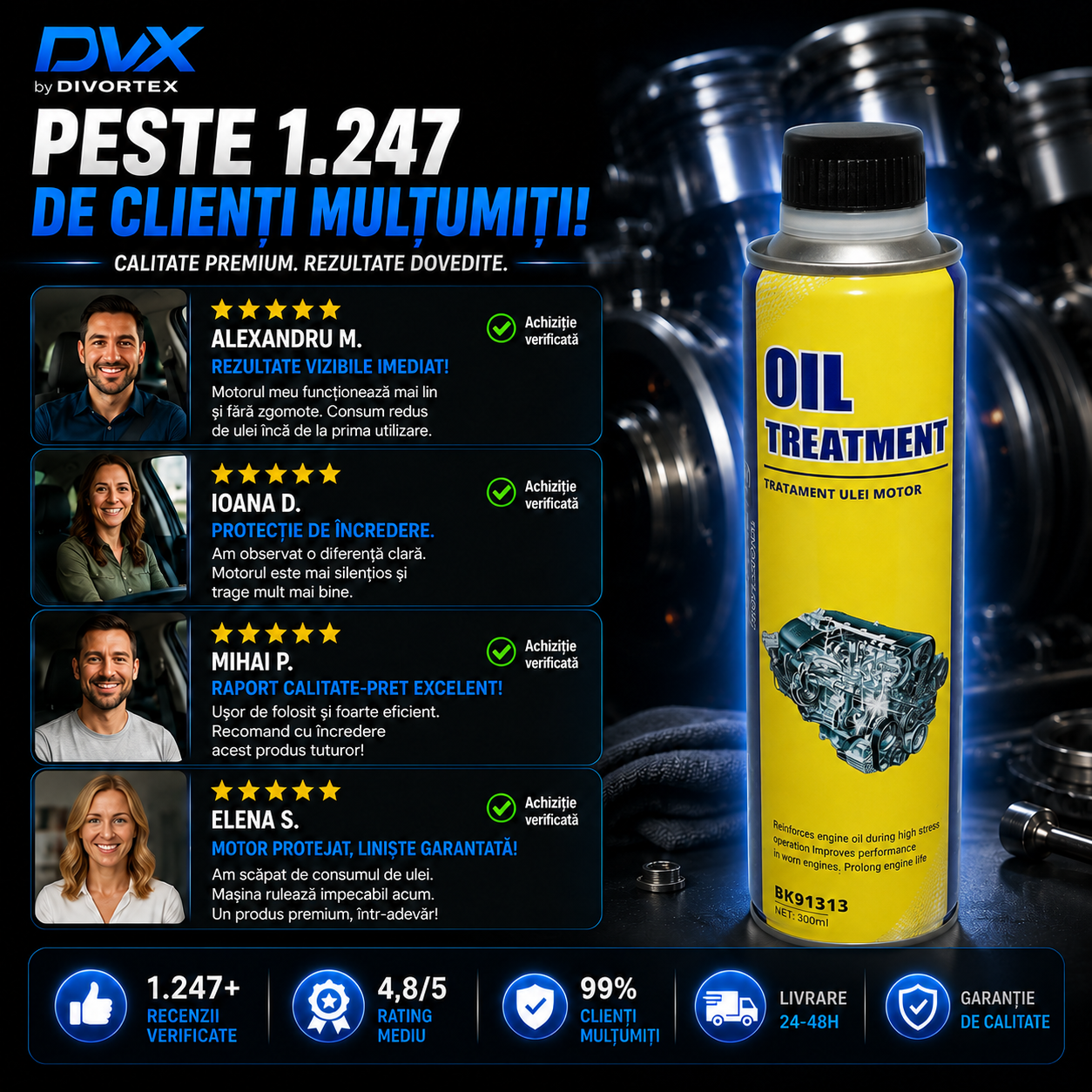 Aditiv Oprire Scurgeri Ulei Motor 300 ml