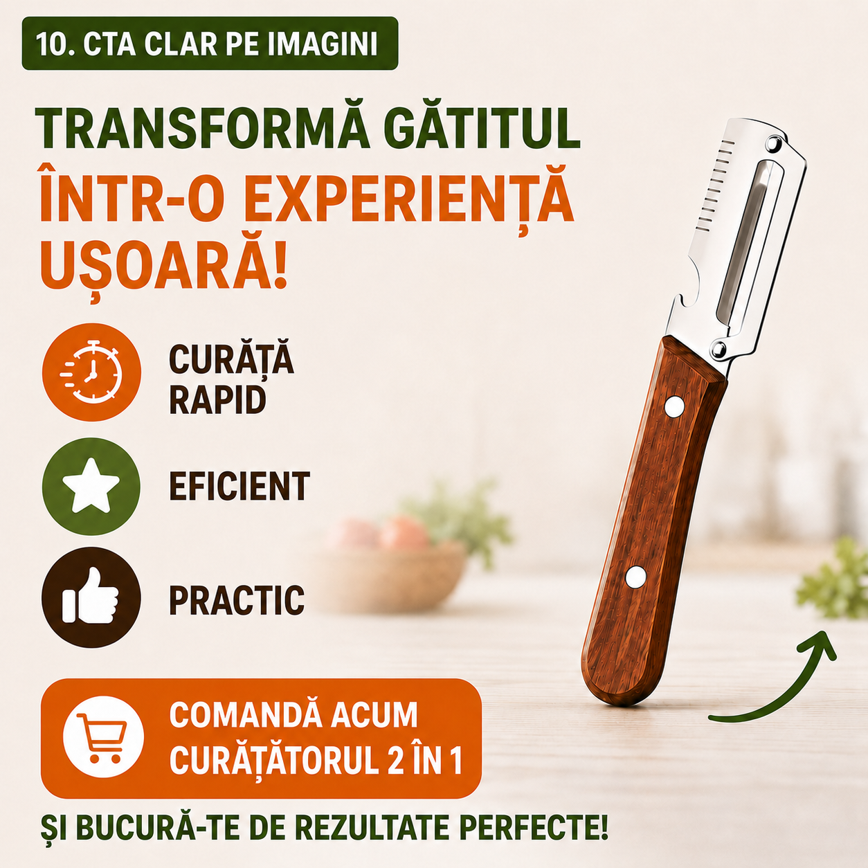 Curățător 2 în 1 pentru Legume și Fructe