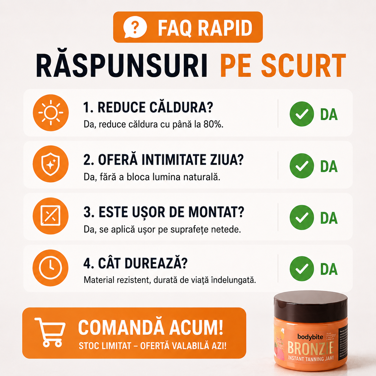 Cremă de Bronzare cu Efect Natural Bronzie