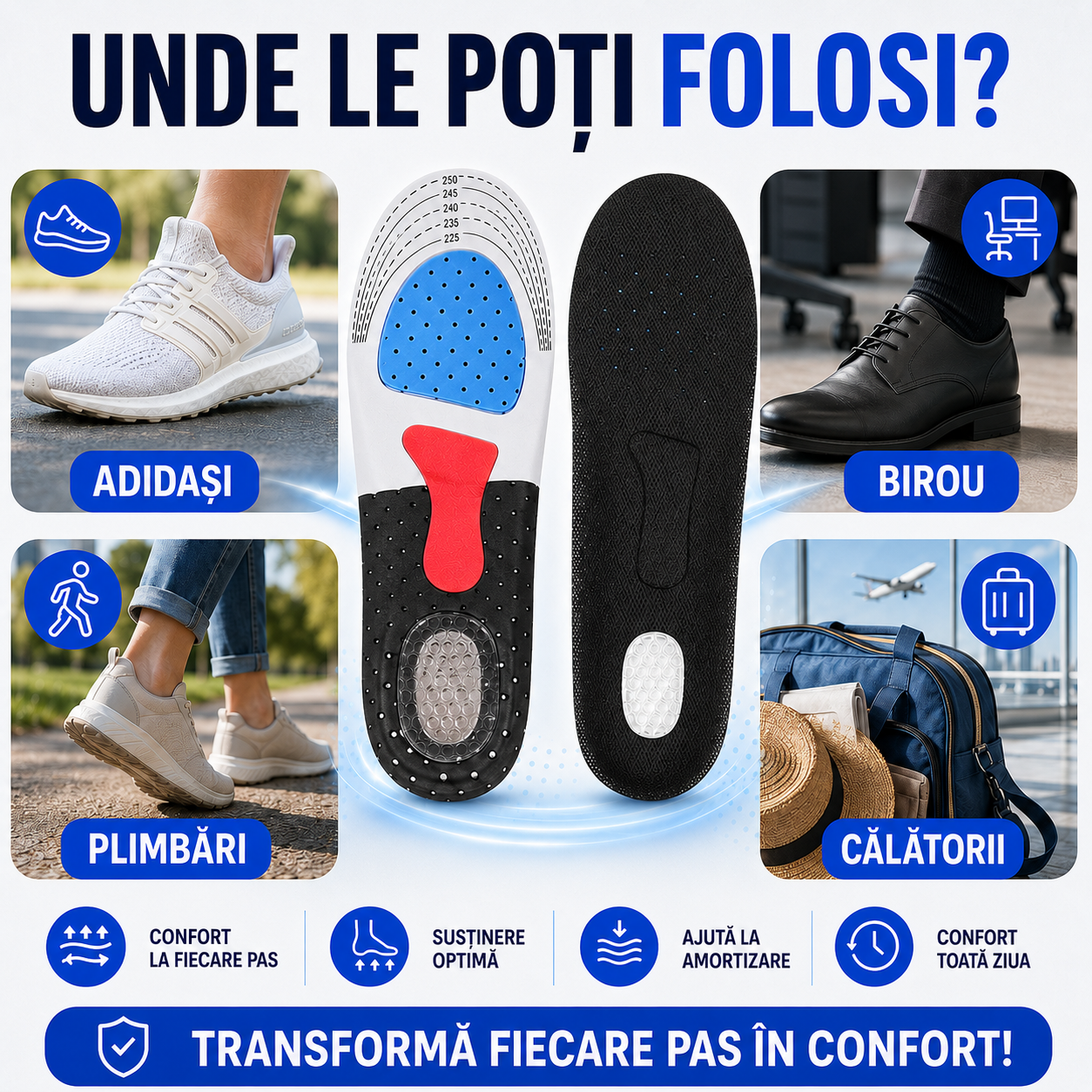 Branțuri cu Gel pentru Confort Zilnic