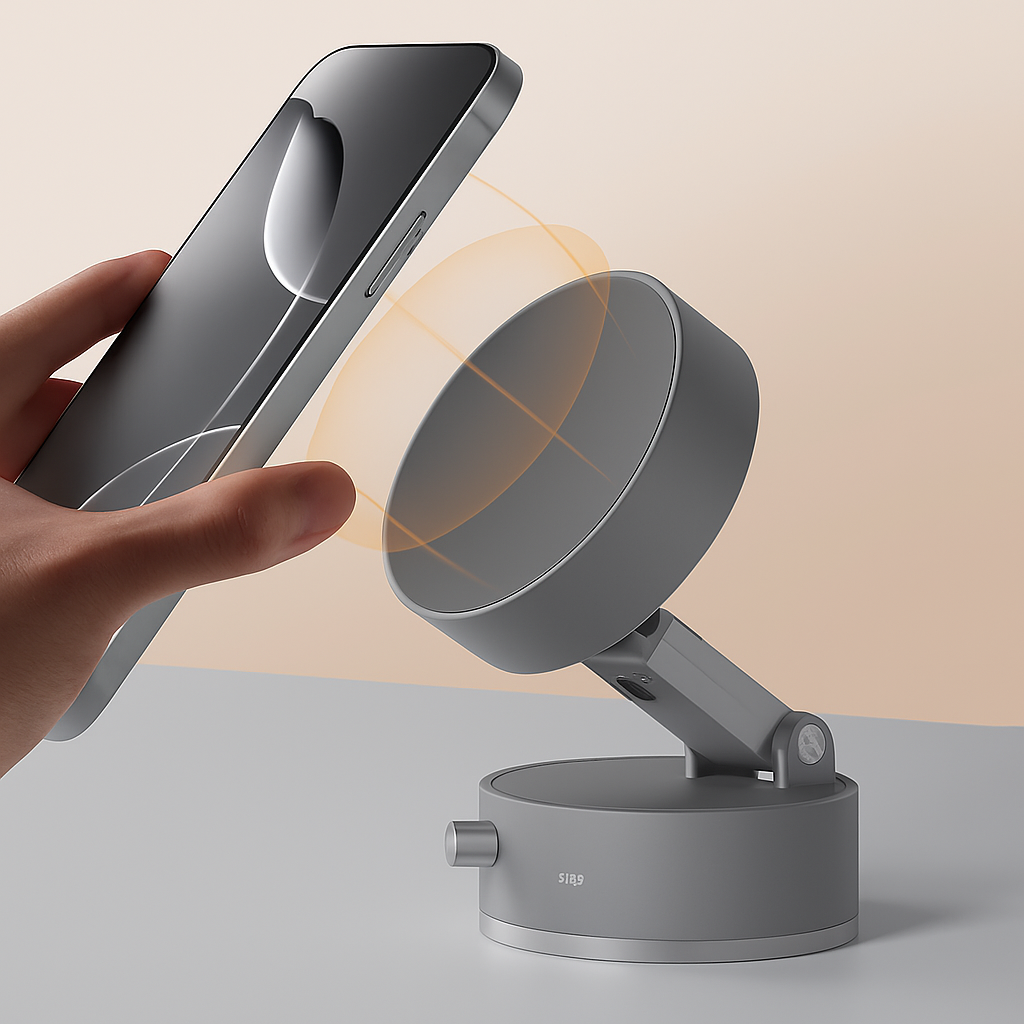 Zložljiv Vrtljiv Avtomobilski Nosilec Z Magnetnim Vakuumom, Nastavljiv