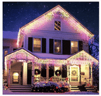 DazSpirit Karácsonyi Fények Icicle Hatással Kültérre/Beltérre, 10m, 360 LED, Dugóval