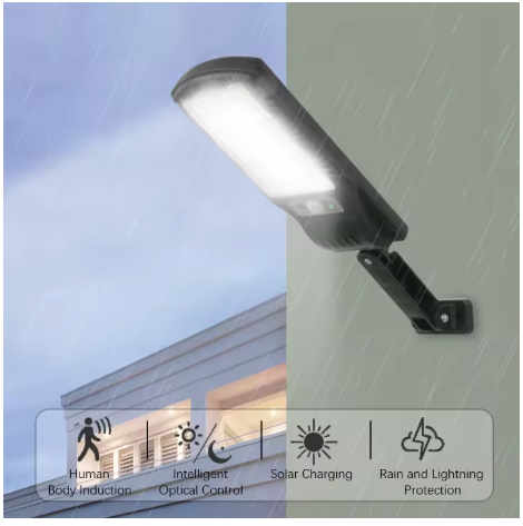 Solárne pouličné osvetlenie LED reflektor so 6 panelmi, 400W