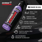 3 in 1 Shine Armour Autó Sealant Kerámia Hatás 235ml + Ajándék Törlőkendő