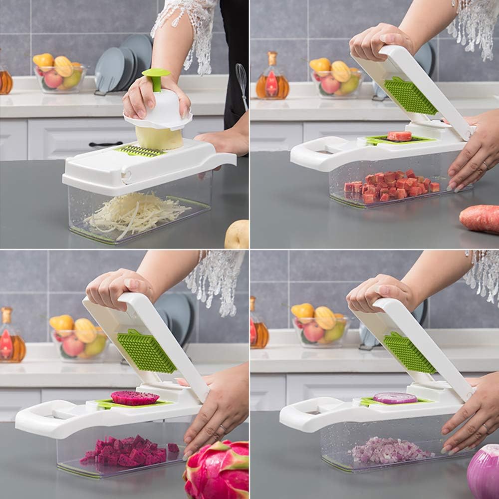 Multifunkcionális Reszelő Zöldségekhez És Gyümölcsökhöz, Rozsdamentes Acél Pengékkel 🥕🥒🍎