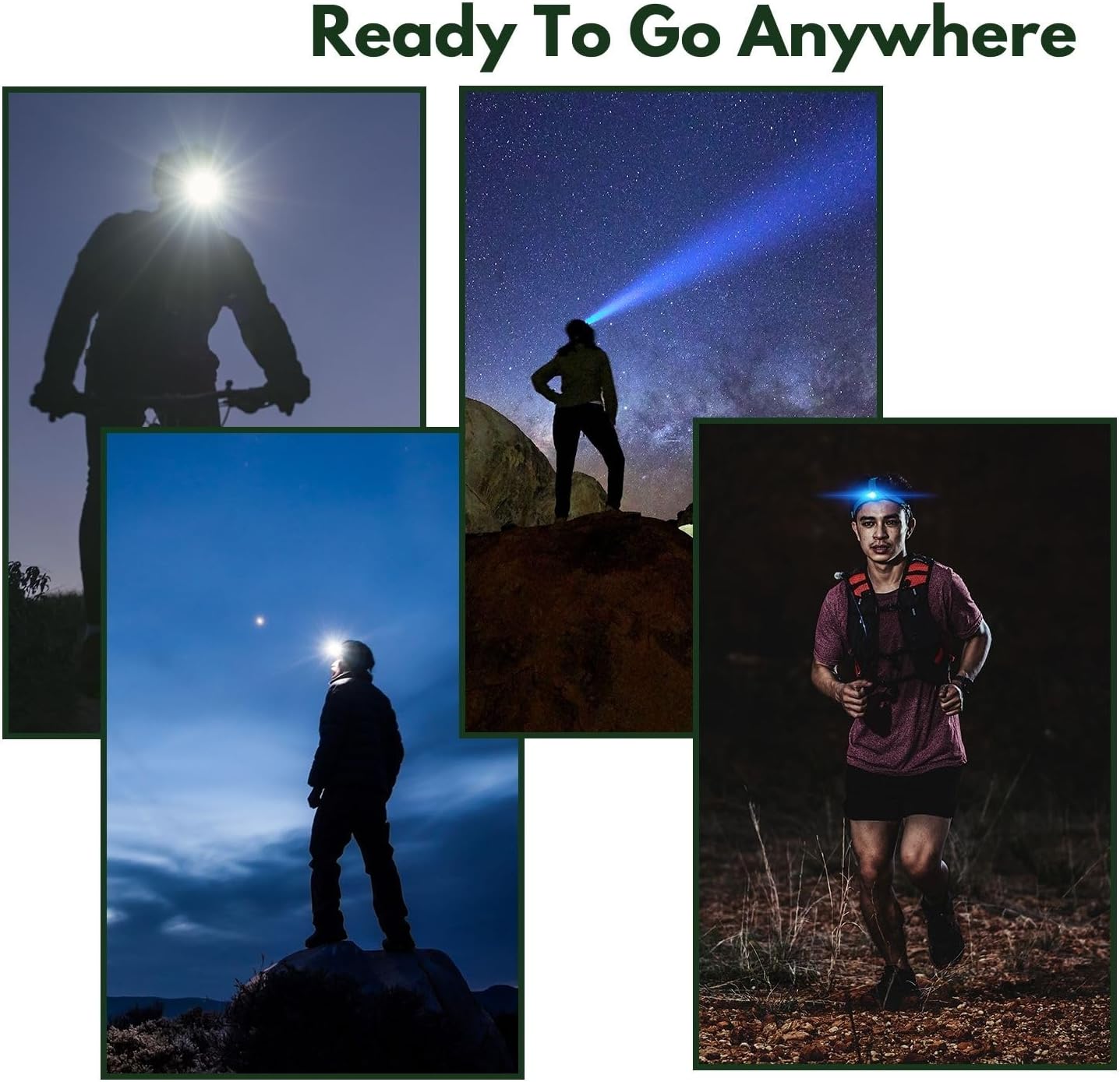 Naglavna svetilka Lightweight (6 načinov osvetlitve)