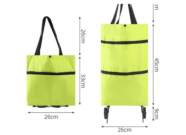 Zložljiva Nakupovalna Torba s kolesi, Večkrat Uporabna