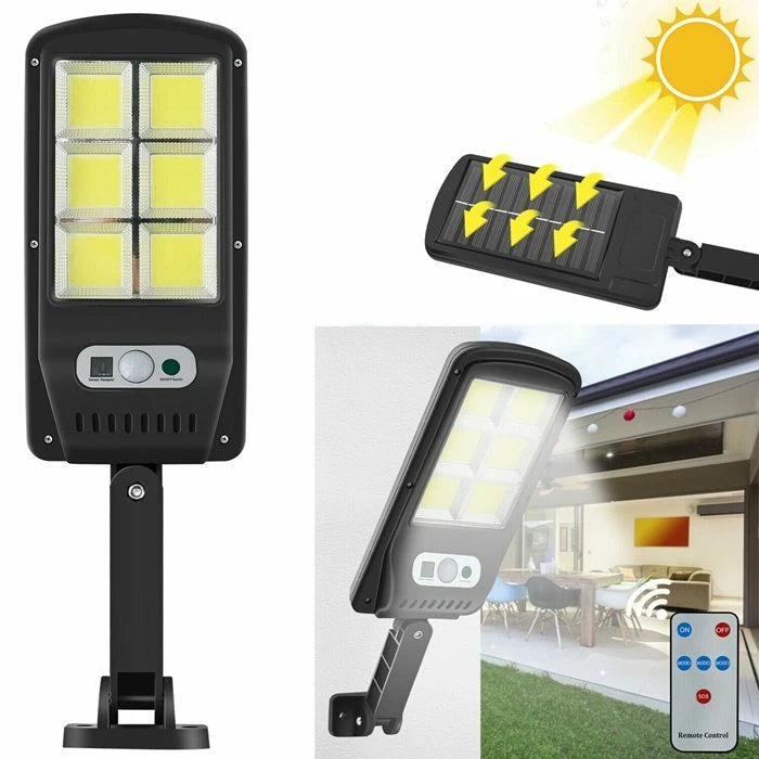 Lampă Stradală Solară Proiector LED 6 Cadrane, 100W