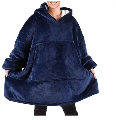 Hanorac tip Pătură, Oversized cu Glugă și Buzunar