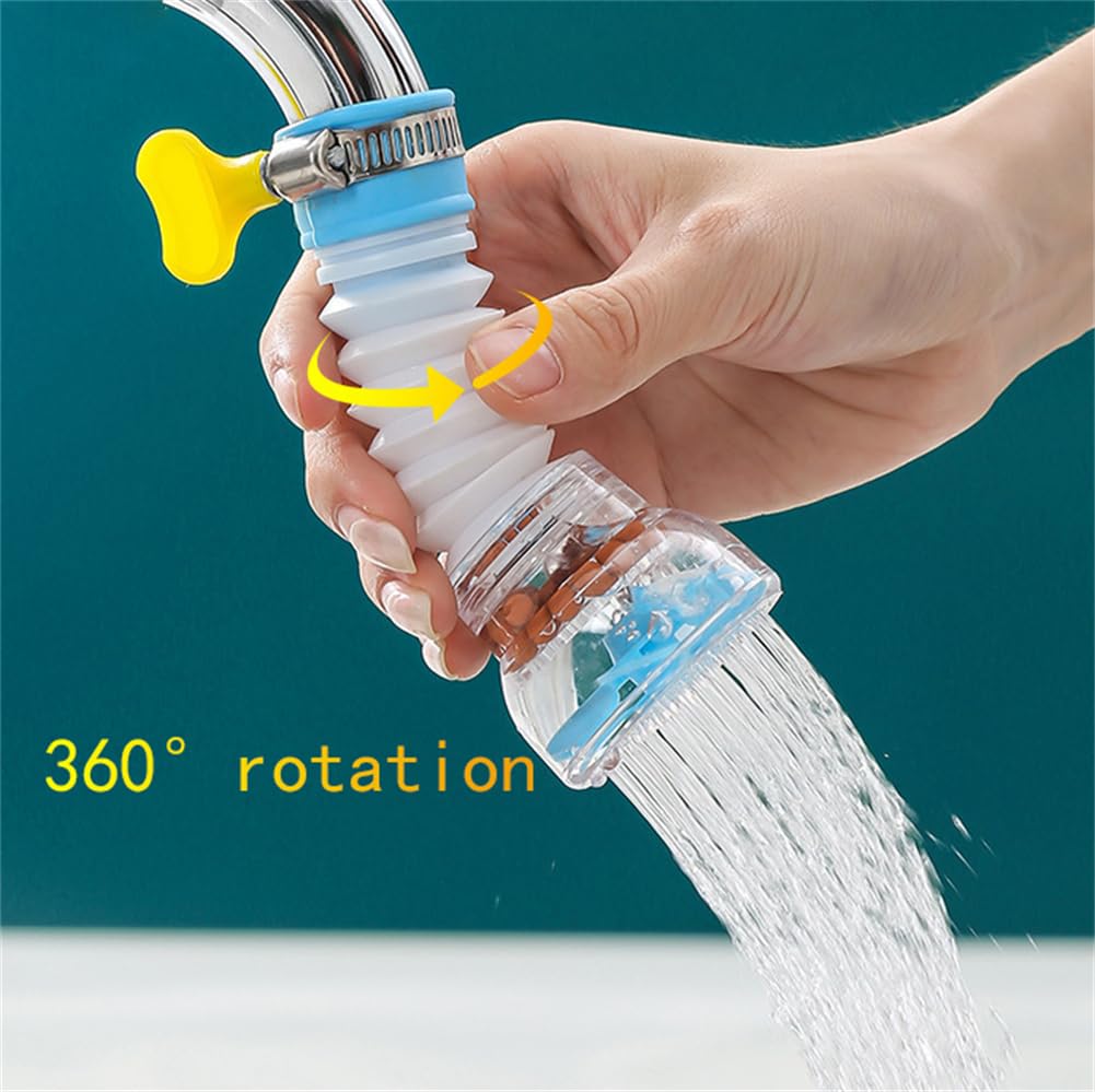 5-v-1 teleskopski nastavek za pipo, vrtljiv za 360°