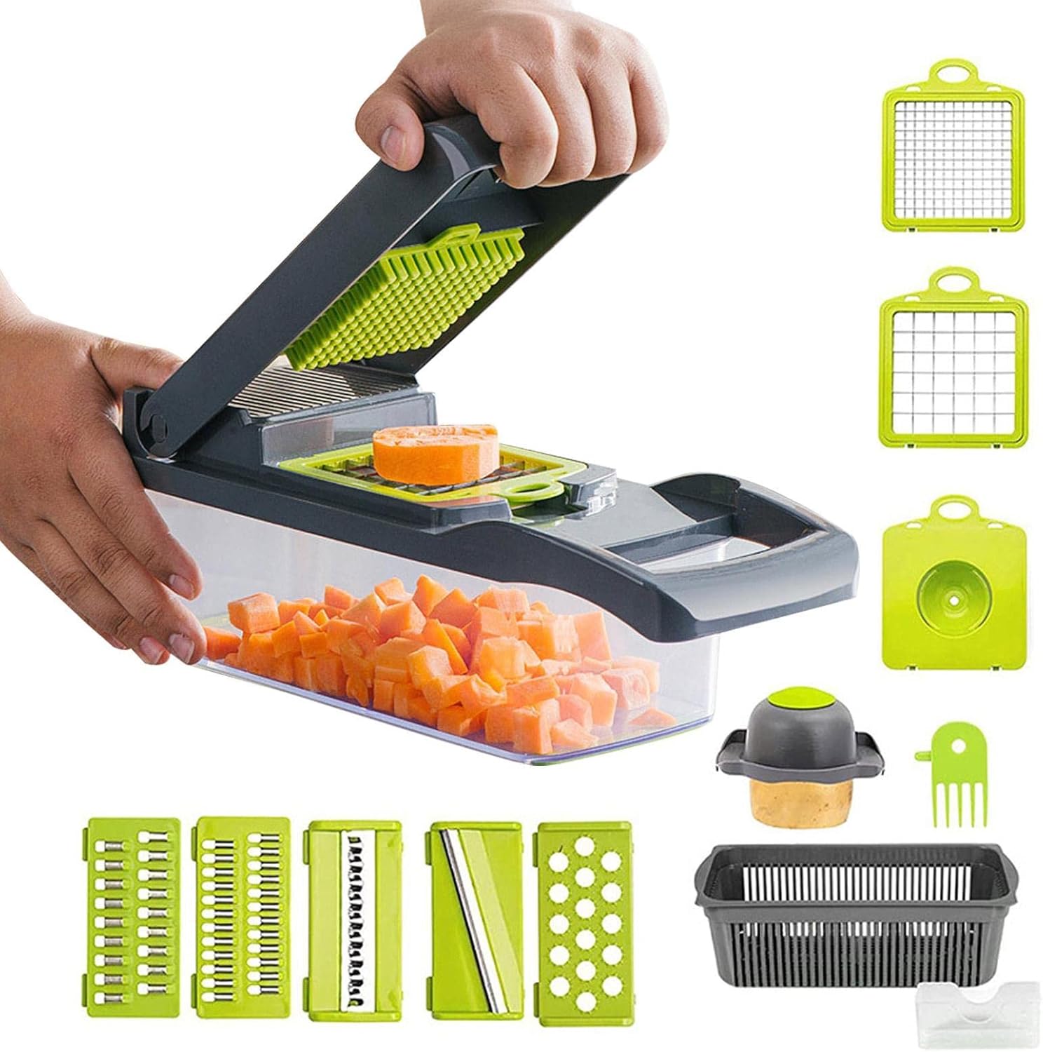 Večnamenska Ribež Za Zelenjavo In Sadje, Nerjaveče Rezila 🥕🥒🍎