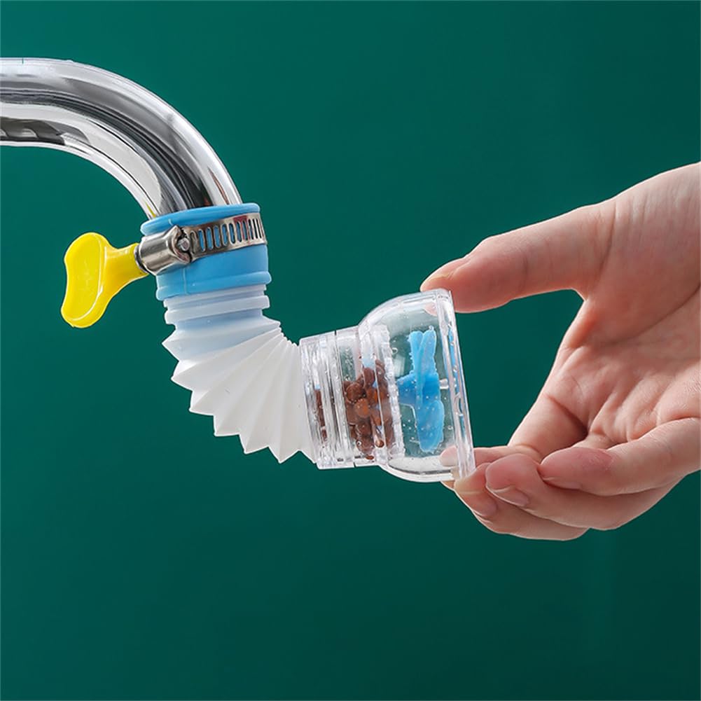 5-v-1 teleskopski nastavek za pipo, vrtljiv za 360°