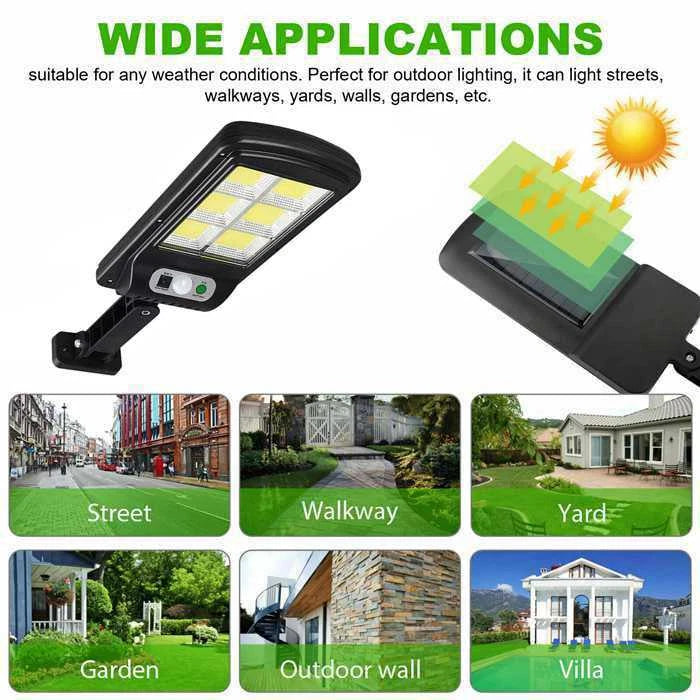 Lampă Stradală Solară Proiector LED 6 Cadrane, 100W