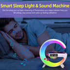 Lampa 3 v 1 - RGB Smart Light, Bezdrátové Rychlé Nabíjení, Bluetooth Reproduktor