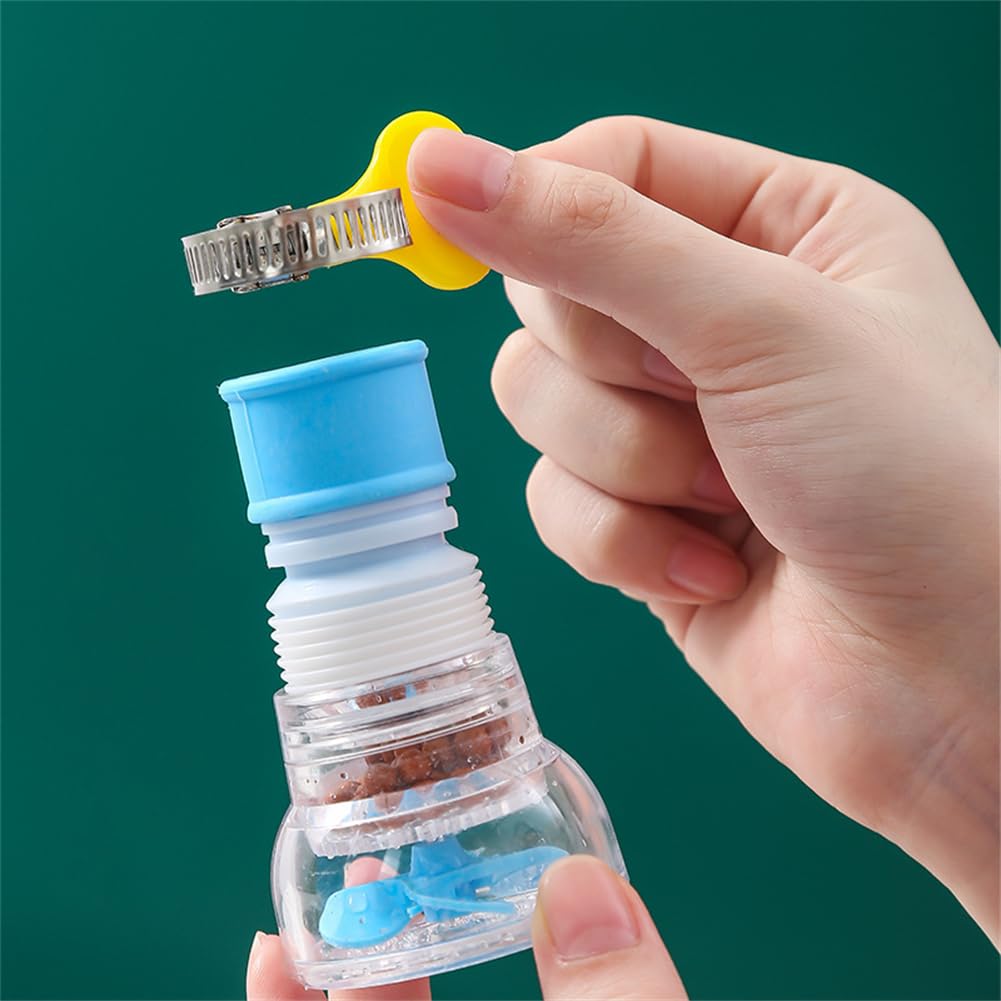 5-v-1 teleskopski nastavek za pipo, vrtljiv za 360°