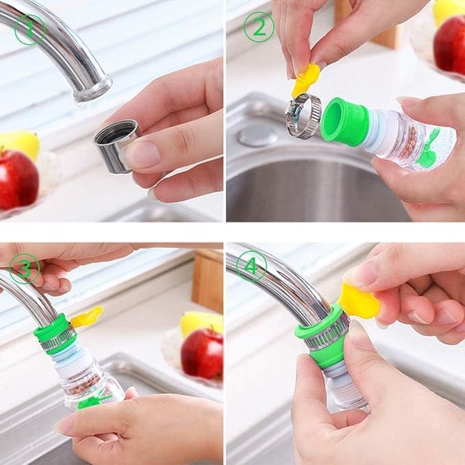 5-v-1 teleskopski nastavek za pipo, vrtljiv za 360°