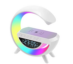 3 v 1 lampa - RGB inteligentné svetlo, bezdrôtové rýchle nabíjanie, Bluetooth reproduktor