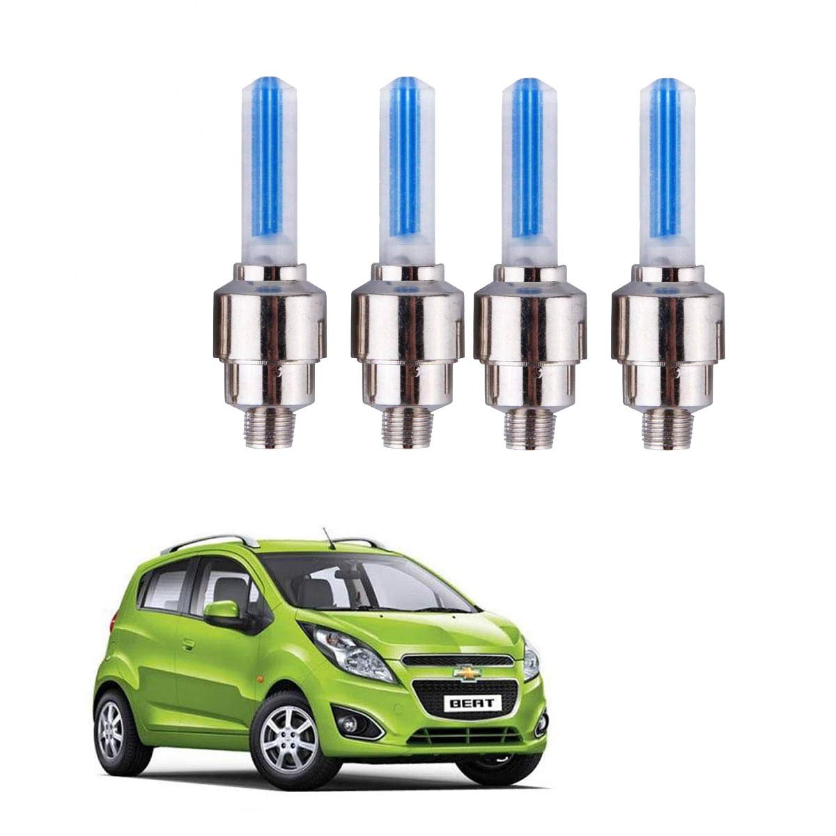 Set 4 pokrovčkov za ventile s svetlobami