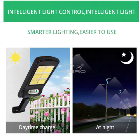 Solárne pouličné osvetlenie LED reflektor so 6 panelmi, 400W