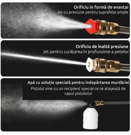 Pistol cu presiune turbo și 3 moduri de pulverizare