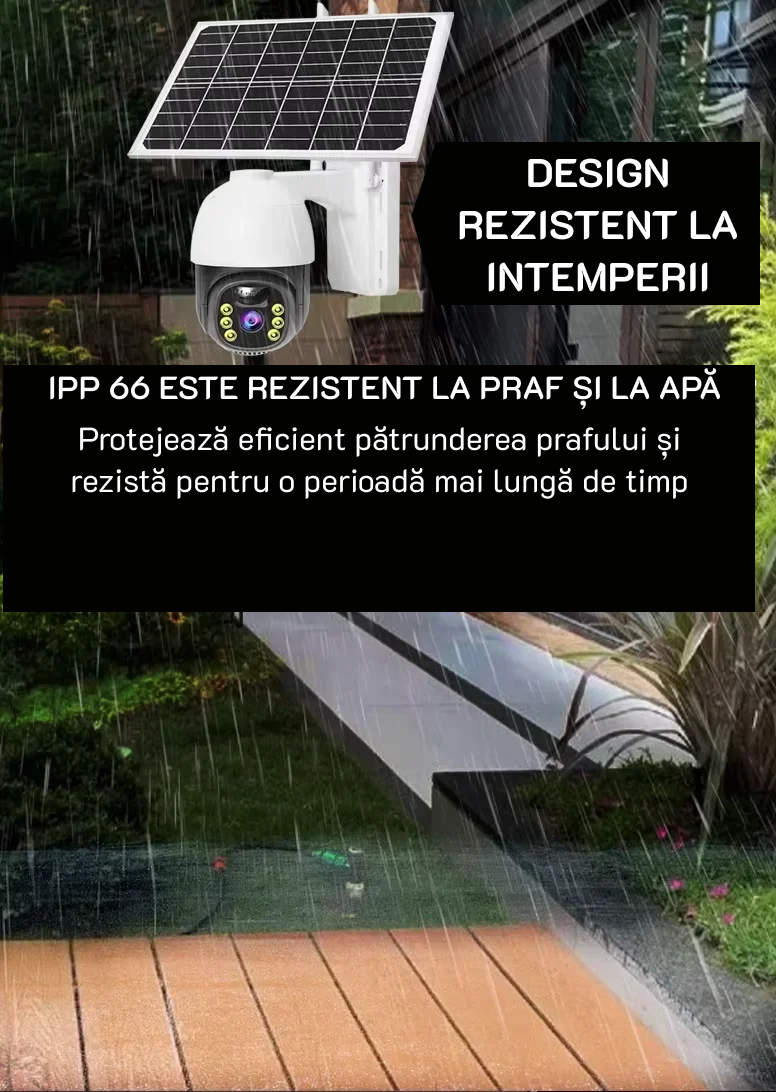 Camera de Supraveghere 4G cu Panou Solar 20w, Inregistrare 24h/7, FullHD