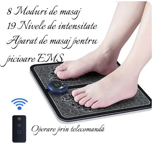 Aparat Masaj Picioare EMS (8 moduri de masaj, 19 nivele de intensitate)