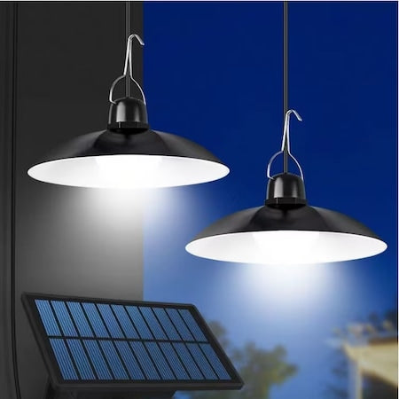 Solárna lampa, 3 režimy osvetlenia, studené svetlo, svetelný senzor, ovládanie diaľkovým ovládačom