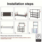 Cuier pentru Haine cu Suport Pantofi, Organizator Hol cu 4 Rafturi, 80x28x170 cm
